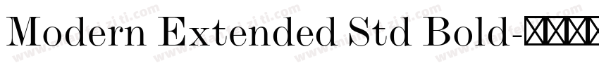 Modern Extended Std Bold字体转换